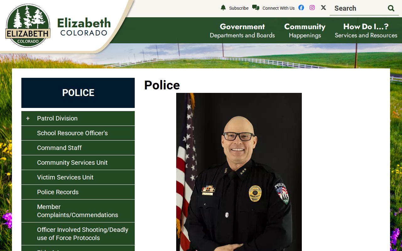 Elizabeth Police official contact and mission page