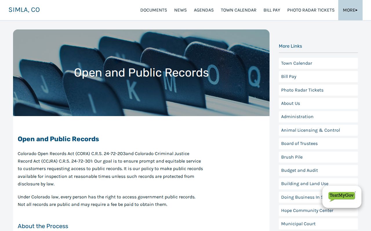 Simla records request steps for Elbert County municipal warrant records