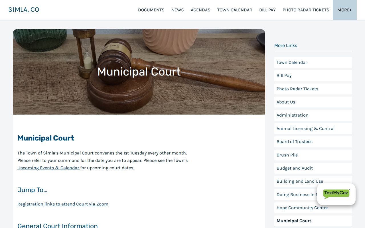 Simla court process for Elbert County municipal warrants